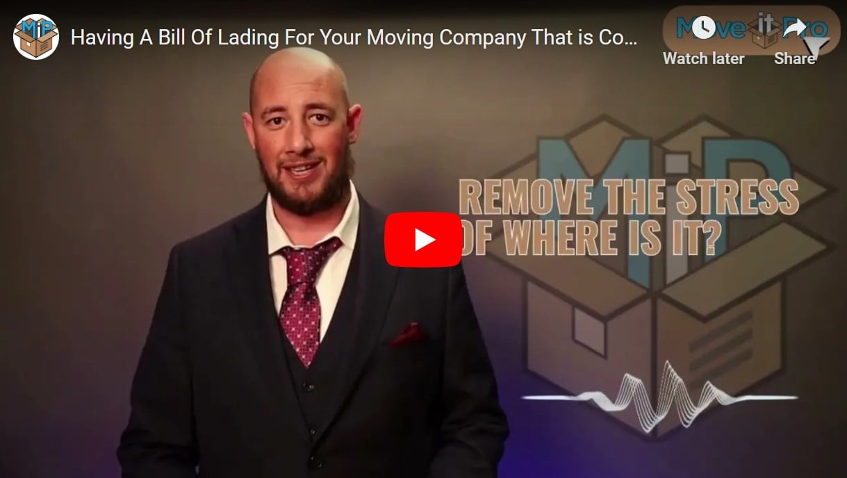 Having A Bill Of Lading For Your Moving Company That is Compliant